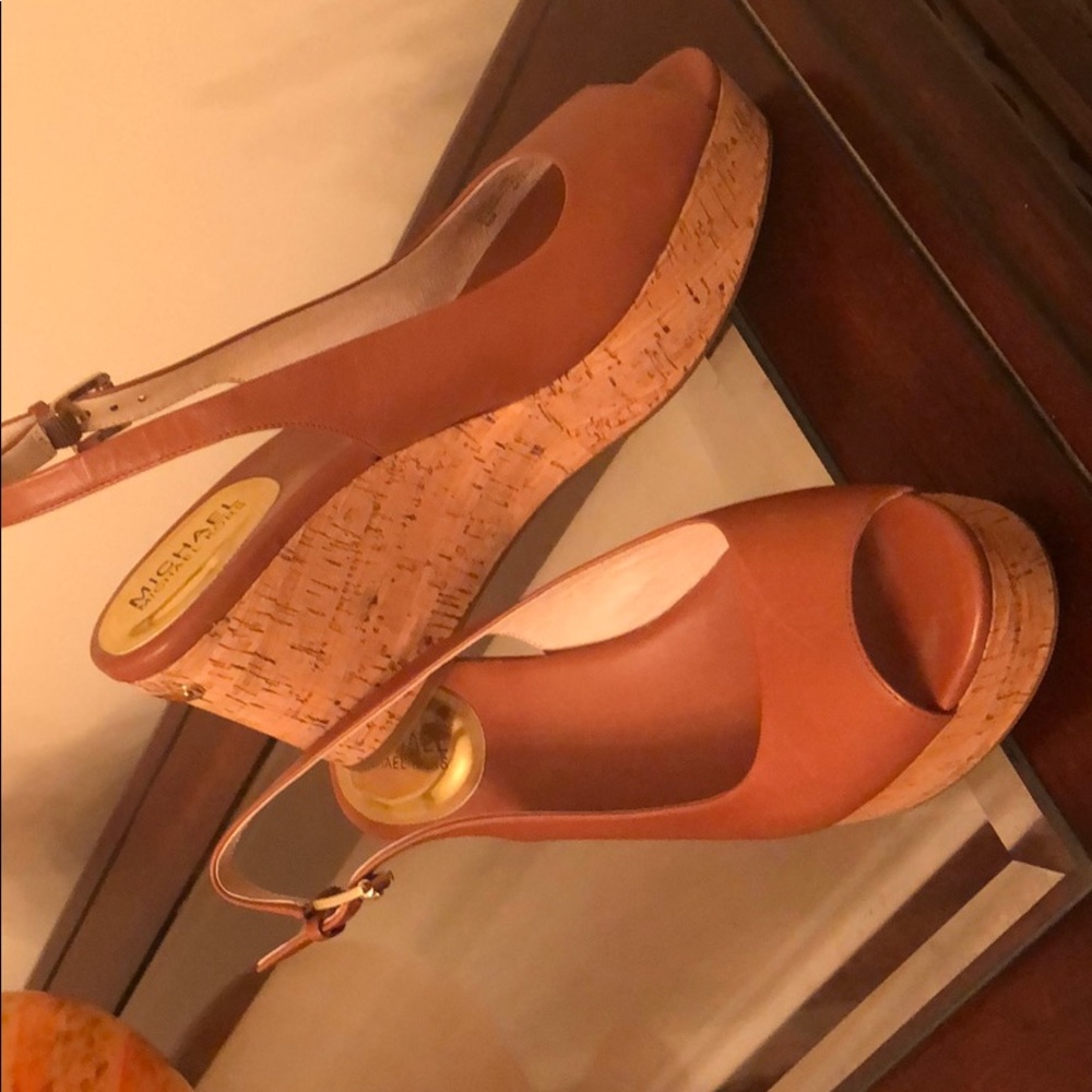Micheal Kors cork heels 3 inches platform  NWOT